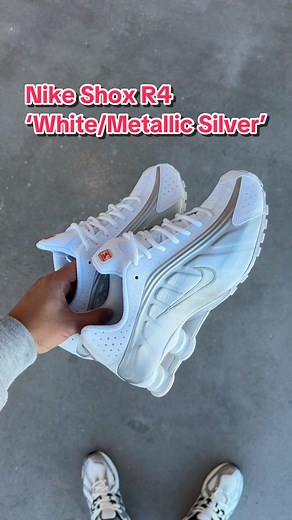 Nike Shox R4 ‘White/Metallic Silver’ Available Now