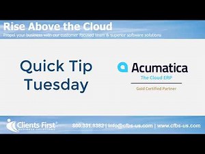 Acumatica Cloud ERP Tip 73: Inventory Management: Creating Stock Adjustments