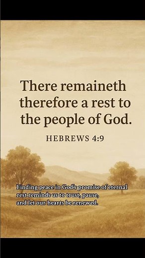 Finding peace in God’s promise of eternal rest reminds us to trust #scripturestudy