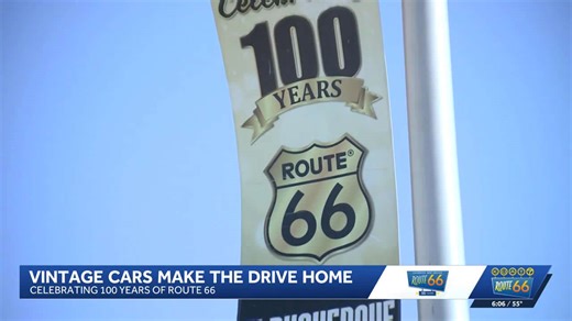 Route 66 centennial celebration begins with vintage car journey