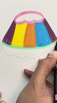 🏮 Painting a Beautiful Lamp on Canvas | Paint Marker Art 🎨✨