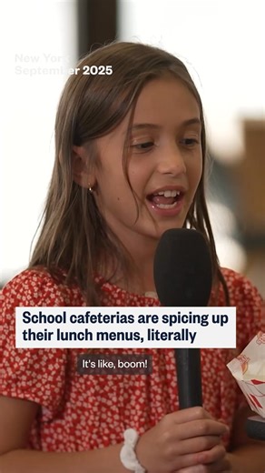 The days of plain, predictable school lunches are fading in some districts as students are hungry for change — and spicier, more global flavors. NBC News' Emily Lorsch met with students and tasted some of the new recipes Tyson Foods is rolling out this school year. | NBC News