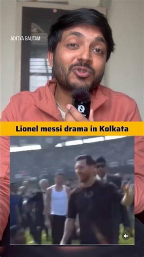 Messi in kolkata stadium vs Angry fans #shortsfeed #lionelmessi #kolkata