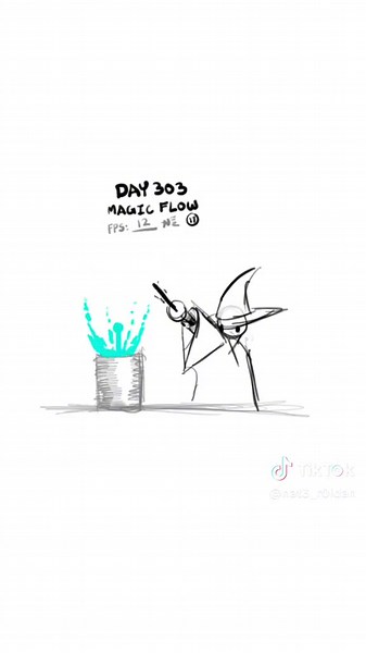 303 | Magic Flow🚰😆 - 10:38PM Program: @Procreate - #arttok #animation #fyp #foryou #cartoon #characteranimation #illustration #animator #magic #flow #digitalart #artist #fantasy #liquid