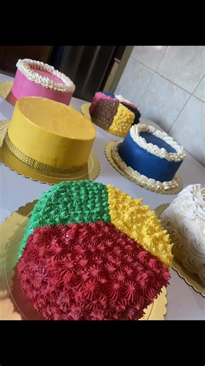 Spiritual Baptist Thanksgiving Cakes #spiritual #colorful #thanksgiving #trinibaker🇹🇹