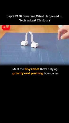 Tech in A Day on Instagram: "A tiny robot controlled by magnets can walk, jump, roll, and swim. This small device has potential medical applications, such as navigating through the body. The robot's movements are precisely controlled by external magnetic fields. Its tiny size and versatility make it suitable for various medical procedures. The robot's capabilities could lead to breakthroughs in medical treatment and device development #tech #innovation #ai #technews #explorepage #technology #tec