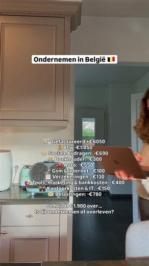 Online Ondernemen met FastForwardAmy on Instagram: "Ondernemen in België kan er eng uitzien… 🥴 Meer dan €6.000 gefactureerd. Woehoe! Maar… 💰 BTW 🤝🏼 Sociale bijdragen 👨🏼‍💻 Je boekhouder, zodat je BTW zeker juist is 🚗 Auto, gsm, internet & verzekeringen, vaste kosten die altijd blijven lopen 📱 Digitale tools, marketing-, bank- & kantoorkosten om efficiënt te werken en betaald te kúnnen worden 🇧🇪 En vergeet je p