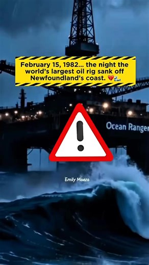 On February 15, 1982, the Ocean Ranger sank during a fierce Atlantic storm off Newfoundland’s coast. All 84 crew members were lost — 56 of them Newfoundlanders and Labradorians. Their legacy lives on through stronger safety standards and our collective memory. 🌊 #OceanRanger #NewfoundlandHistory #WeRemember #LestWeForget #NLStrong | Emily Q. Maeza