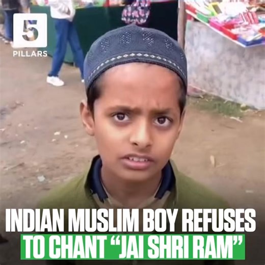 This brave Indian Muslim boy refused to chant “Jai Shri Ram” after being pressured to do so by a Hindu man. The incident has added to growing concerns over Hindus intimidating and targeting Muslim and Christian minors in India. | 5Pillars
