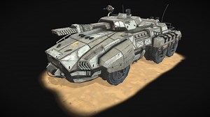 Sci-fi tank - 3D model by antonvasylenko