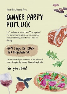 Chic Dinner Party Invitation - Elevate Any Event - Etsy
