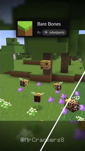 Bare Bones Pack Showcase #minecraft #minecraftmods