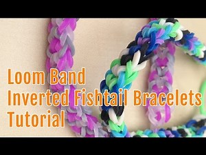Making a loom band inverted fish tail bracelet