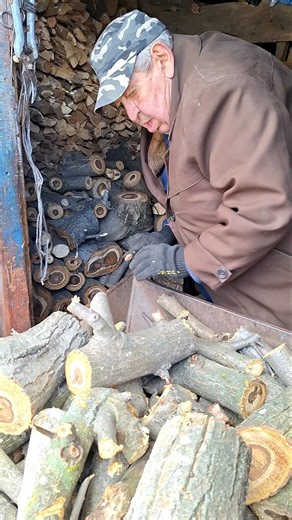 How to Stack Firewood Properly | Smart Wood Stacking for Dry & Ready Logs #woodcutting #woodworking