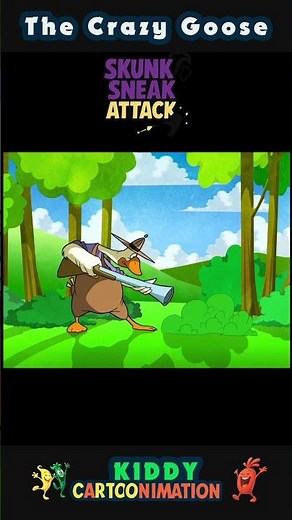 Skunk Sneak Attack!#cartoon #crazygoose