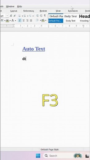 How to use AutoText in LibreOffice Writer || By Priya Mishra || #swriter #autotext ..