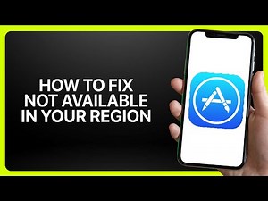 How To Fix Not Available In Your Region In App Store ! Tutorial