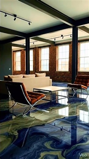 😱 Industrial Loft TRANSFORMATION into Luxury Mirror Epoxy Floor Loft ✨🏠
