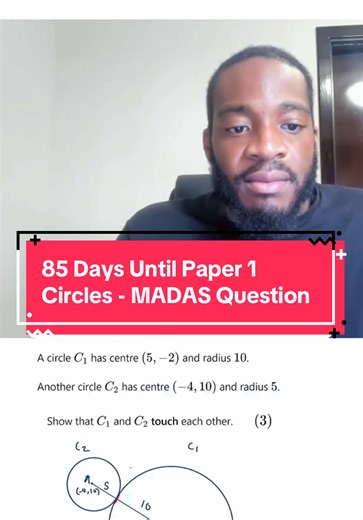 Day 85: Circles - MADAS Question | 100 Days Until Paper 1 #alevelmaths #mathswithdan #100daysuntilpaper1 #fyp
