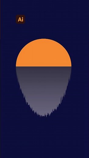 Sun Reflection Vector Art | Adobe Illustrator Gradient Design | Design Craft Zone