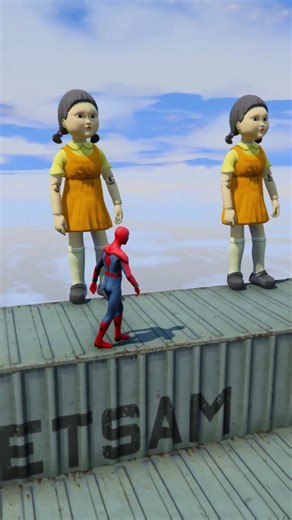 GTA 5 Spiderman Extreme Drop Test with Unexpected Outcome Ep 244 #shorts