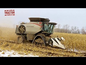 Harvesting Corn in the Snow: Gleaner S68