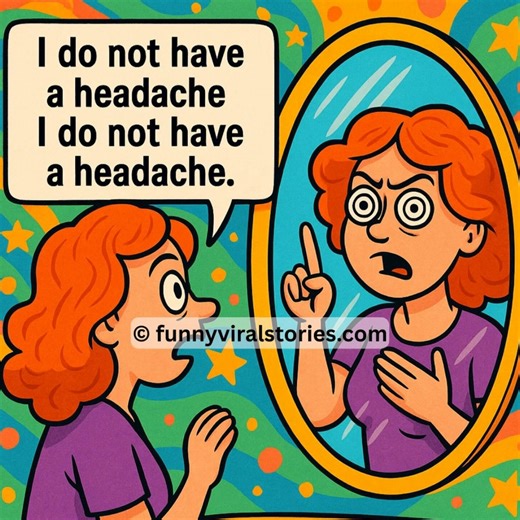 A woman comes home beaming and tells her husband, “Guess what? Those headaches I’ve had for years? Gone!” Her husband, surprised, asks, “No more headaches? What happened?” She grins. “Margie sent me to a hypnotist. He told me to stand in front of a mirror and repeat three times: ‘I do not have a headache. I do not have a headache. I do not have a headache.’ And poof! They vanished!” Her husband nods, “That’s amazing!” Then she adds, “You know, you haven’t exactly been a wild stallion in the bedr