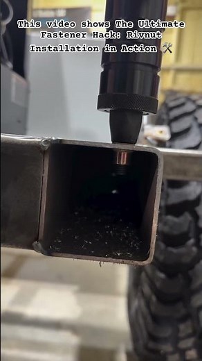 Rivnut Installation #Fabrication #MetalWorking #Rivnut #Tools #Engineering #CustomBuild #GarageLife
