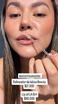 Increíble labios jugosos con delineador Beauty y lip oil LA Girl efecto gloss perfecto #maquillaje