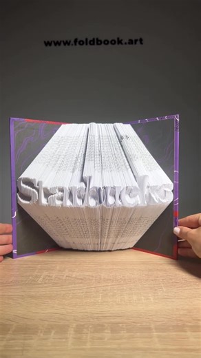 Официальная страница QBRIX on Instagram: "For @starbucks lovers ☕️ Web application: www.foldbook.art 🔥 #books #diy #starbucks #coffee #bookfoldingart"