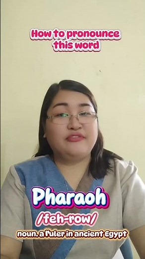 How to pronounce Pharaoh #pronunciation #reading #vocabulary #education
