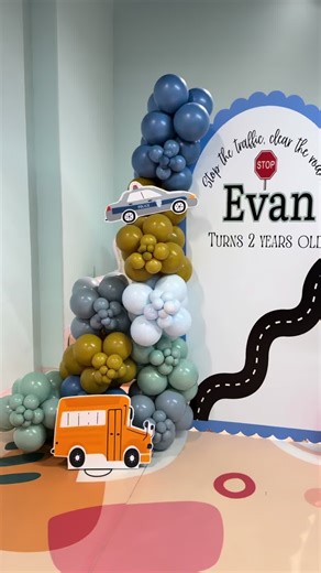 Honk if you see a cutie turning TWO 🚦🚓🚒 #cardecor #nyceventplanner #njeventplanner #cteventplanner