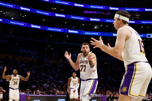 NBA fines Lakers' Luka Doncic $50,000 for gesture toward official in game against the Knicks