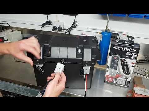 Battery box with Anderson plugs and Ctek charger