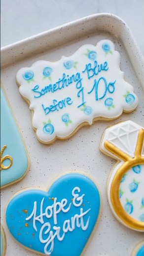 “Something blue before I do” cookie decorated with royal icing #cookiedecorating #royalicing