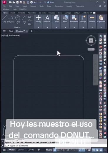 Descubre el comando DONUT en AutoCad