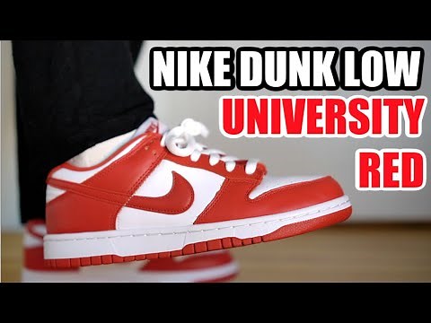 NIKE DUNK LOW VARSITY RED ST JOHNS REVIEW & ON FEET + SIZING & RESELL