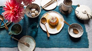 Coconut and galangal crème caramel (bánh flan)