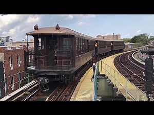 NYC Subway Full HD 60fps: BMT BU Gate Cars And R1 - R9 Museum Train Operating On The J/M/Z lines.