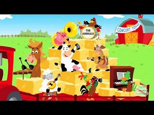英文儿歌《Animals On The Farm 》農場动物秀学叫声 Learn Animal Sounds
