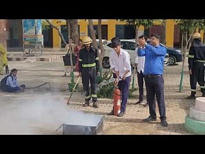 fire safety training, demonstration to the school children