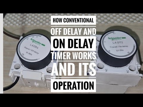 Schneider electric ON delay LA DT2 and OFF delay LA DR4 timer topic tutorial .