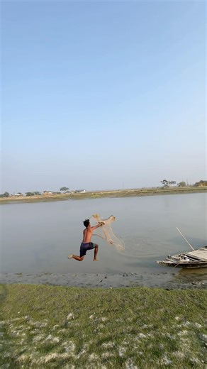 Wow big fish cast net River fishing time