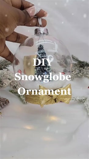 DIY Snowglobe Ornament Tutorial for Christmas Decor