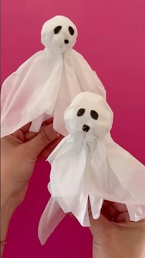DIY Ghost Puppets! Halloween Crafts for Kids! #kidslearning #kidsvideo #kidscrafts #play #kids #diy
