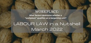 WORKPLACE: What factors determine whether a “workplace” qualifies as a bargaining unit? - Deale Attorneys