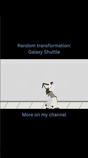 Random transformation: Galaxy Shuttle #transformer #autobots #sticknodes #animation