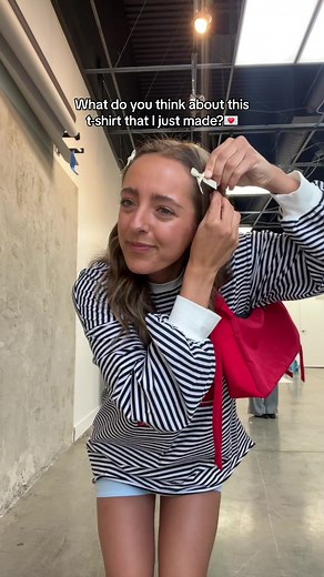 was obsessed with the viral striped shirt & they tees w numbers on the...