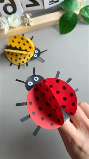 Easy Paper Ladybug Craft 🐞 | DIY Cute Kids Art Tutorial