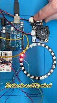 Electronic roulette wheel with WS2812 leds and sounds effects #shorts #diy #tips #tricks #gameplay
